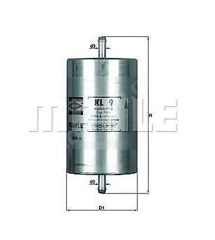 MAHLE KL9 Yakit Filtresi P605-Jumpy-Expert-P205-P405-P309-P806 1.6-1.9-2.0 Clio I 1.2 1.4-1.8  01/01->01/98 Espace I-Ii R11 1.7 Gtx-R21 2.0  ####